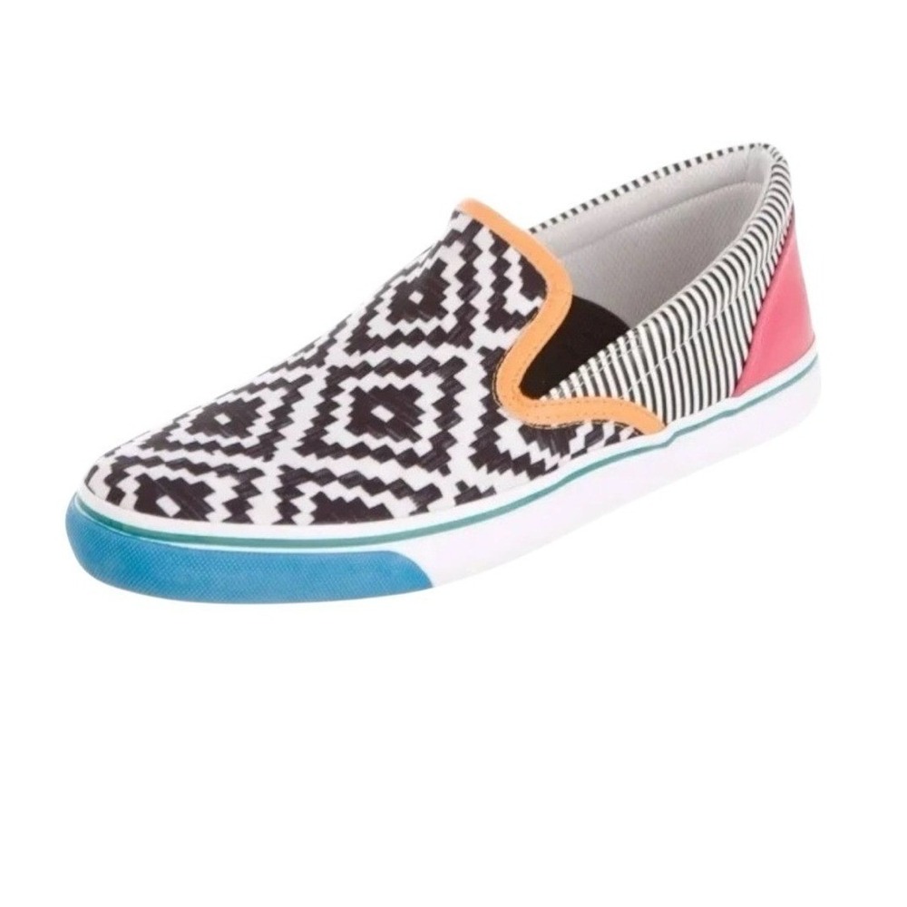 Sophia Webster Geometric Pattern Slip On‎ Sneakers Womens Size